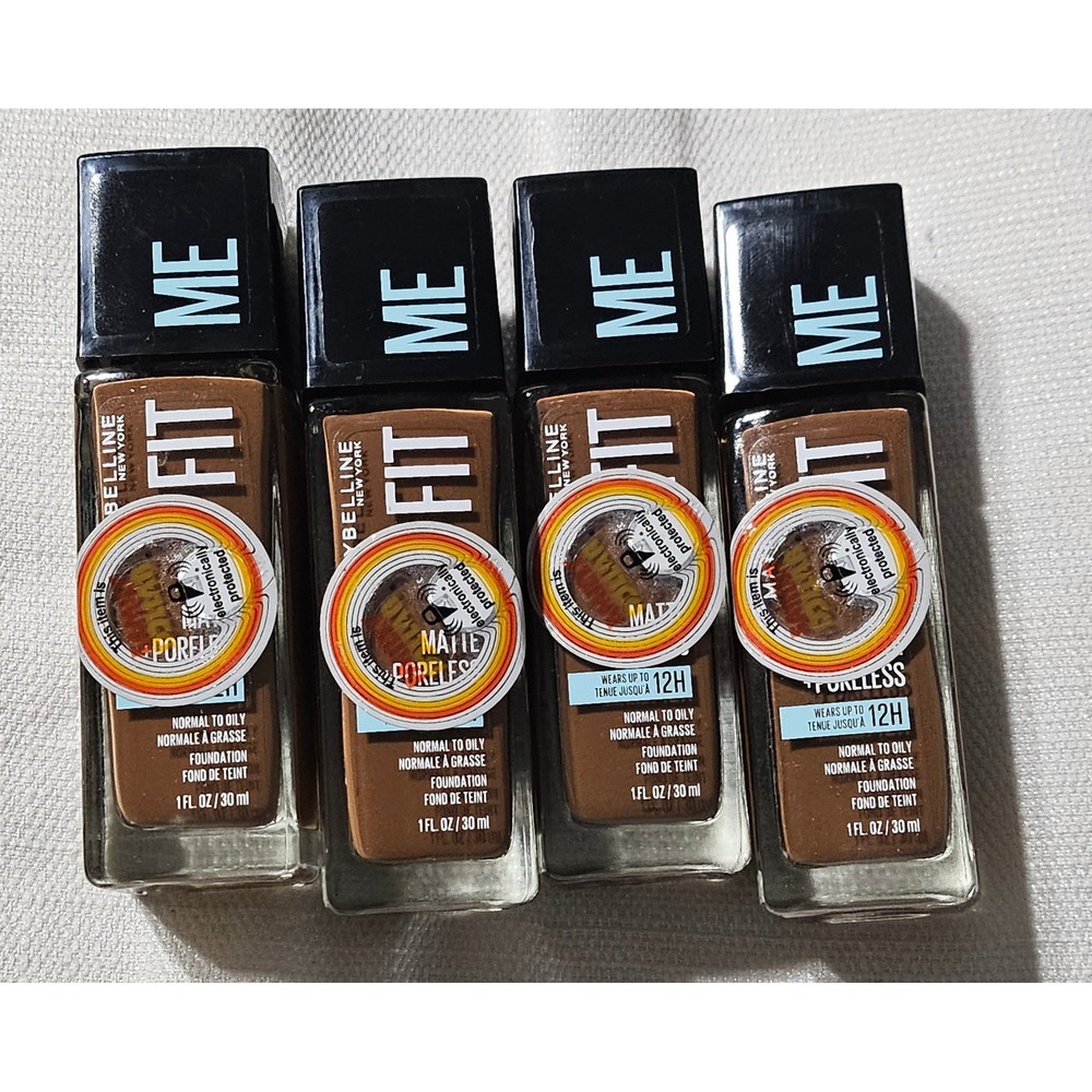 Maybelline Fit‎ Me Matte Poreless Foundation Deep Golden 368 4 Bottles